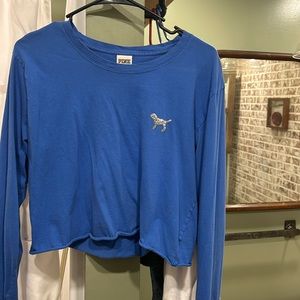 Pink long sleeve crop top